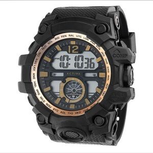 Ativa Black and Gold Tactical Smartwatch